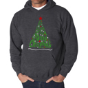 Gray Small We Wish You A Merry Christmas - Men's Word Art Hooded Sweatshirt