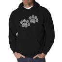  Woof Paw Prints - Men's Word Art Hooded Sweatshirt