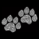  Woof Paw Prints - Men's Word Art Hooded Sweatshirt