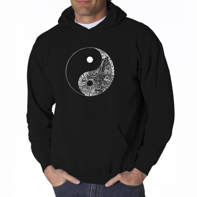 Yin Yang - Mens Word Art Hooded Sweatshirt