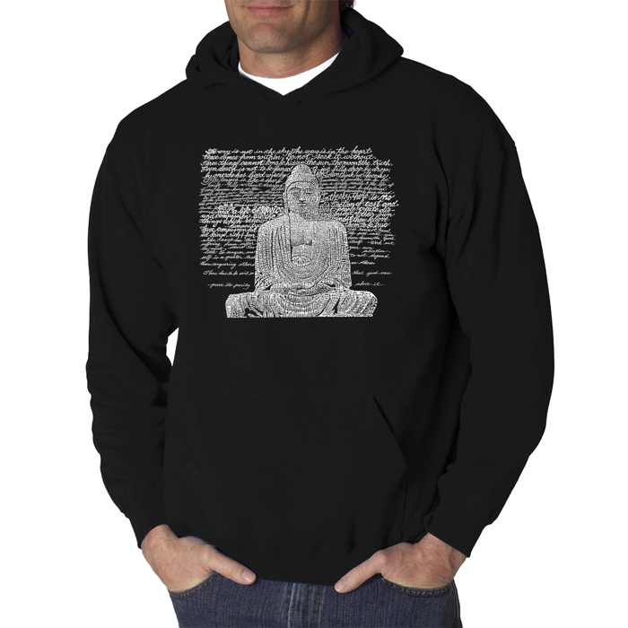Zen Buddha - Men's Word Art Hooded Sweatshirt