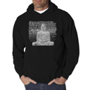 Black XXXXL Zen Buddha - Men's Word Art Hooded Sweatshirt