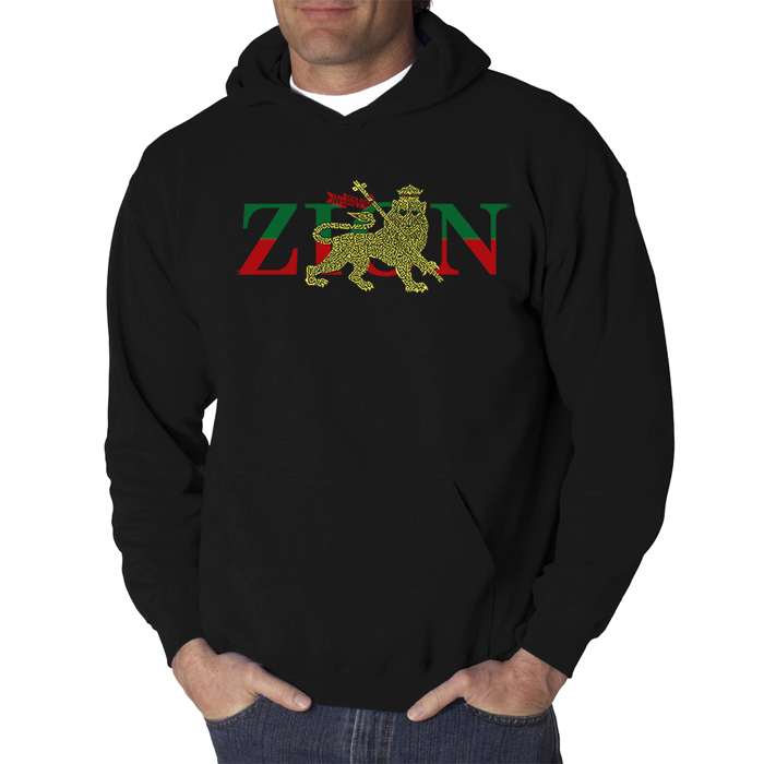 Zion - One Love - Men's Word Art Hooded Sweatshirt