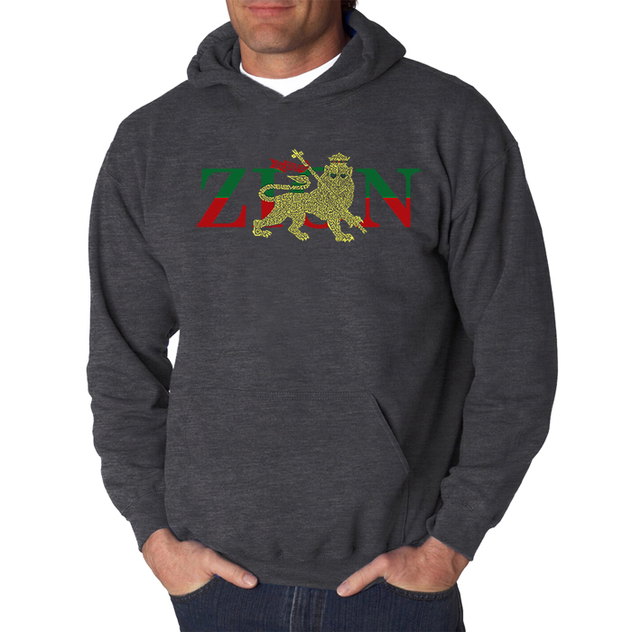 Zion - One Love - Men's Word Art Hooded Sweatshirt