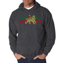 Gray XL Zion - One Love - Men's Word Art Hooded Sweatshirt