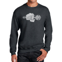 Gray Large 90's Rappers - Men's Word Art Crewneck Sweatshirt