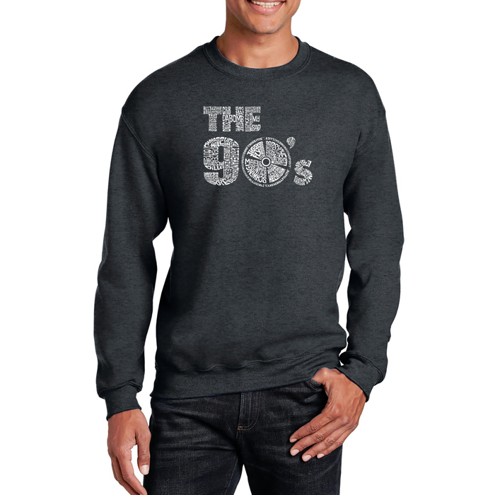 90S - Men's Word Art Crewneck Sweatshirt