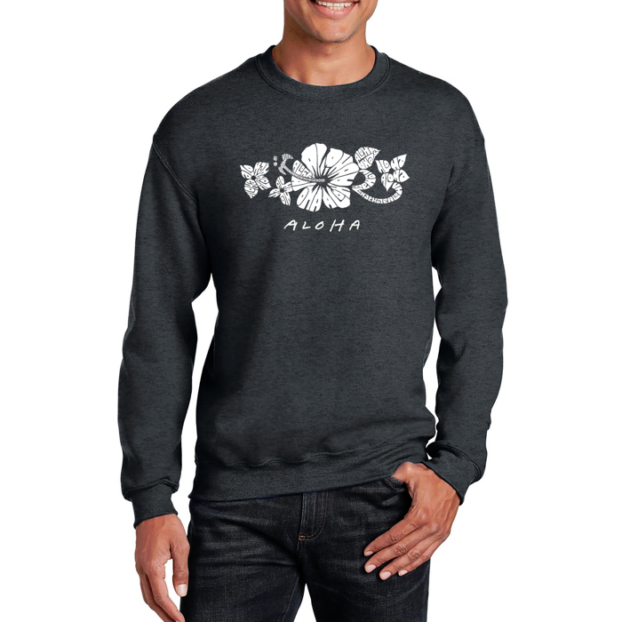 Aloha - Men's Word Art Crewneck Sweatshirt