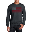  Usa Flag - Mens Word Art Crewneck Sweatshirt