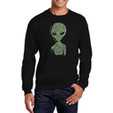 Black XXL Alien - Men's Word Art Crewneck Sweatshirt