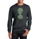 Gray Medium Alien - Men's Word Art Crewneck Sweatshirt