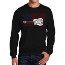 Black Small America Rocks - Men's Word Art Crewneck Sweatshirt