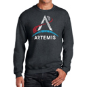 Gray Small NASA Artemis Logo - Men's Word Art Crewneck Sweatshirt