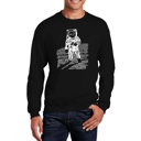 Black XXL Astronaut - Mens Word Art Crewneck Sweatshirt