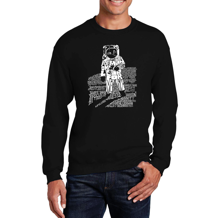 Astronaut - Mens Word Art Crewneck Sweatshirt