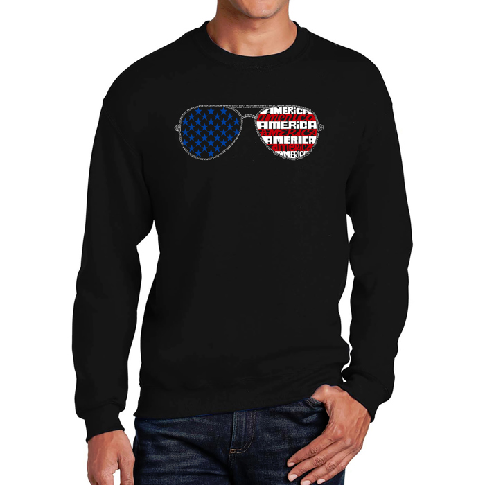 Americana Sunglasses - Men's Word Art Crewneck Sweatshirt