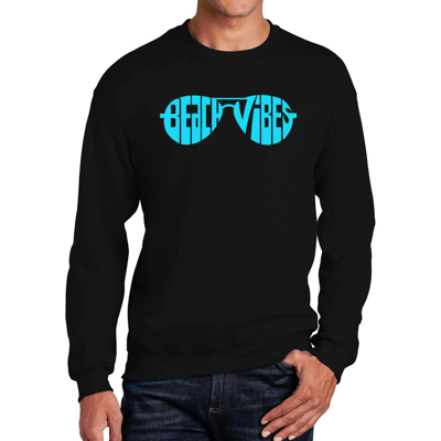 Beach Vibes - Men's Word Art Crewneck Sweatshirt