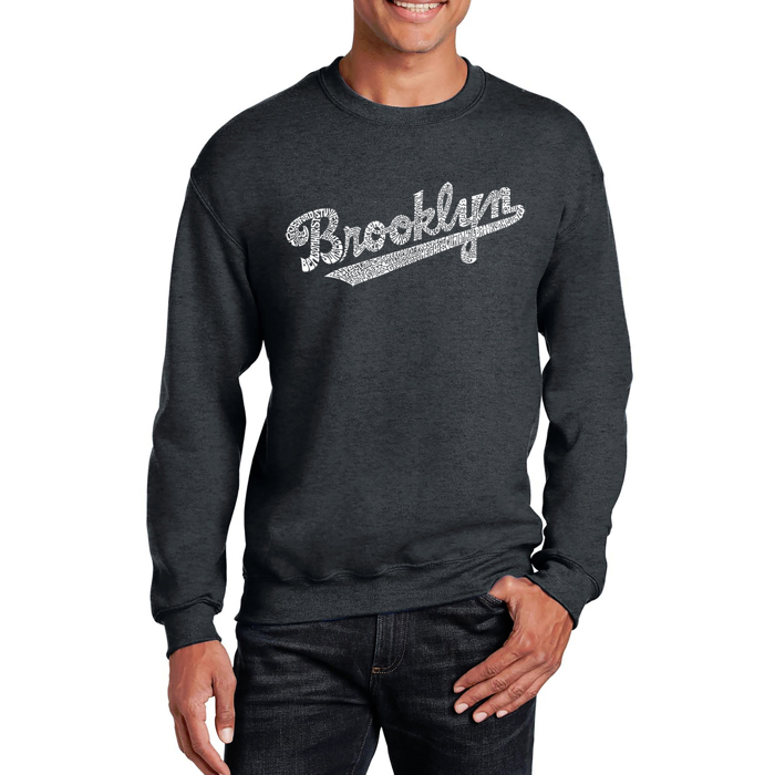 Brooklyn Neighborhoods - Mens Word Art Crewneck Sweatshirt