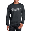Gray Small Brooklyn Neighborhoods - Mens Word Art Crewneck Sweatshirt