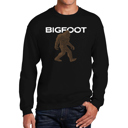 Black Medium Bigfoot - Men's Word Art Crewneck Sweatshirt