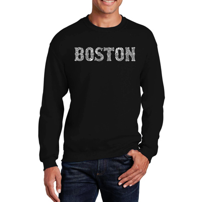 Boston - Men's Word Art Crewneck Sweatshirt