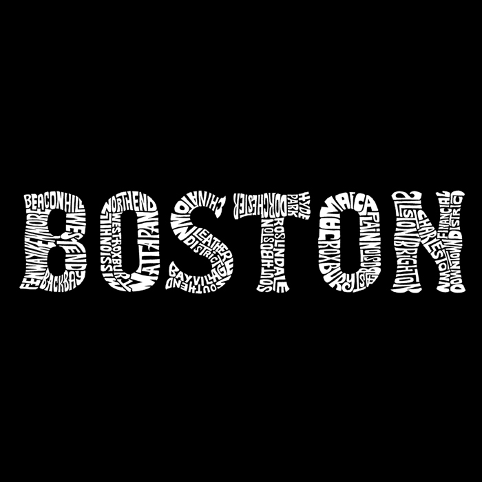 Boston - Men's Word Art Crewneck Sweatshirt
