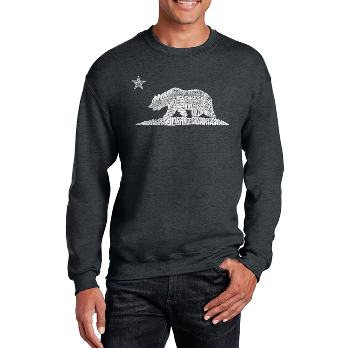 California Bear - Mens Word Art Crewneck Sweatshirt