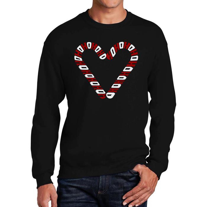 Candy Canes - Men's Word Art Crewneck Sweatshirt