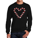 Black XL Candy Canes - Men's Word Art Crewneck Sweatshirt