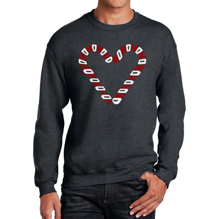 Candy Canes - Men's Word Art Crewneck Sweatshirt