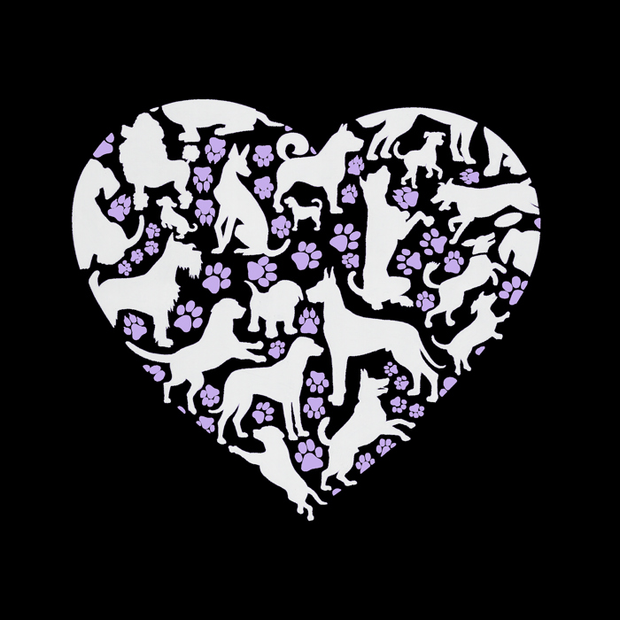 Dog Heart - Men's Word Art Crewneck Sweatshirt