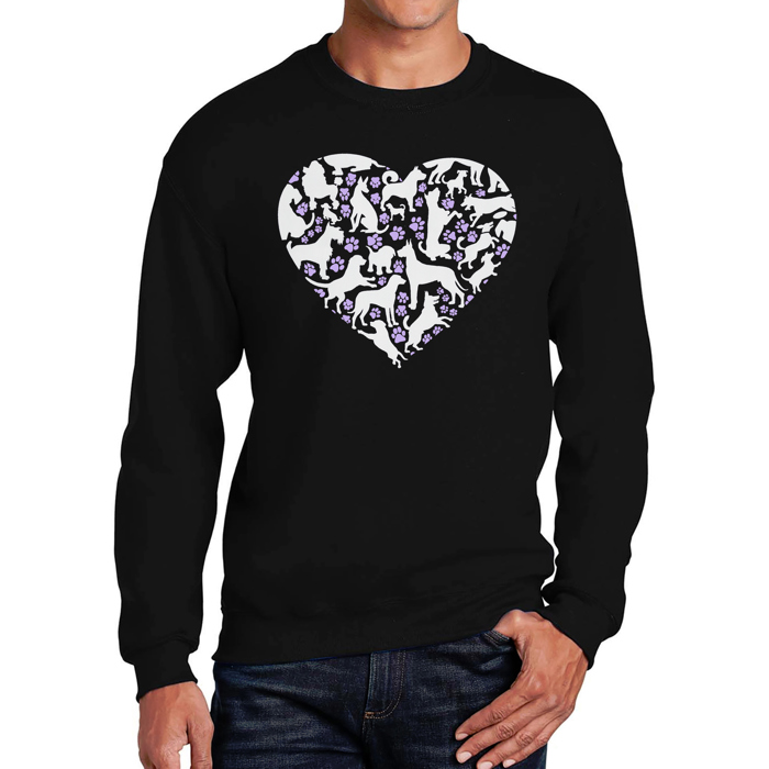 Dog Heart - Men's Word Art Crewneck Sweatshirt