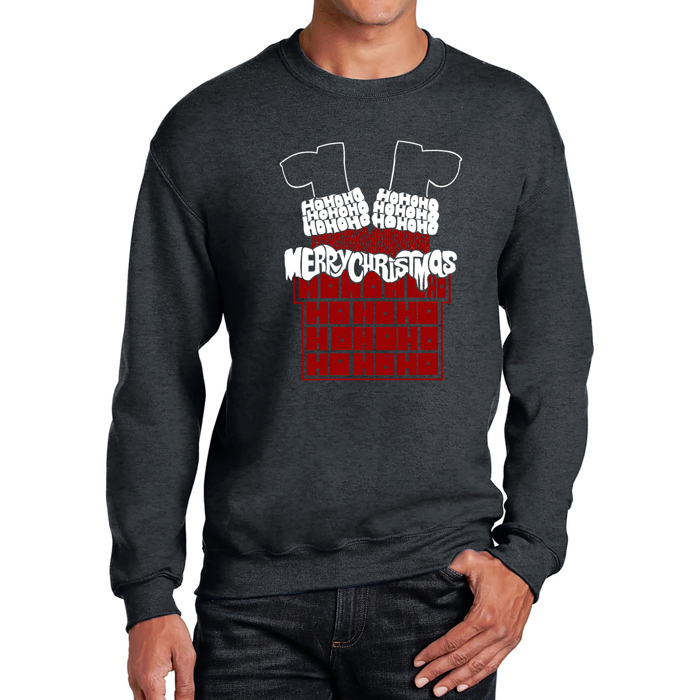Chimney Santa - Men's Word Art Crewneck Sweatshirt
