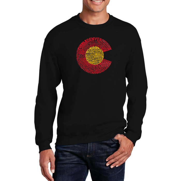 Colorado - Mens Word Art Crewneck Sweatshirt