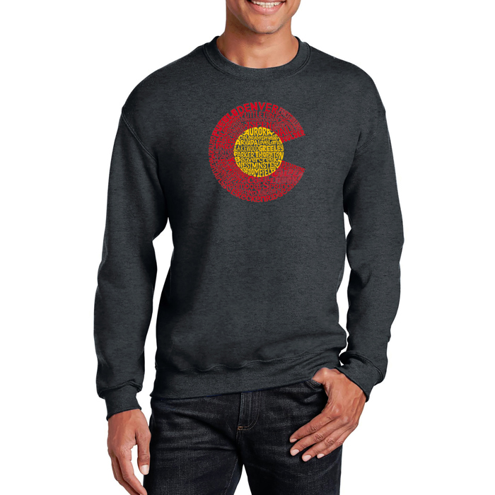 Colorado - Mens Word Art Crewneck Sweatshirt