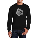 Black Small Cat Paw - Men's Word Art Crewneck Sweatshirt