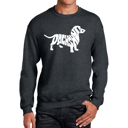 Gray XXL Dachshund - Mens Word Art Crewneck Sweatshirt