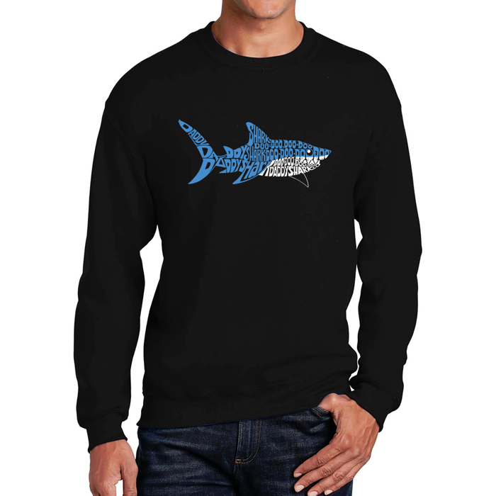 Daddy Shark - Mens Word Art Crewneck Sweatshirt