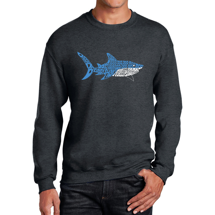 Daddy Shark - Mens Word Art Crewneck Sweatshirt