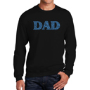 Black XXXL Dad - Mens Word Art Crewneck Sweatshirt