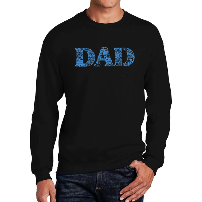 Dad - Mens Word Art Crewneck Sweatshirt