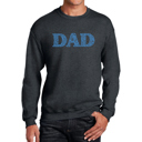 Gray XXXXL Dad - Mens Word Art Crewneck Sweatshirt