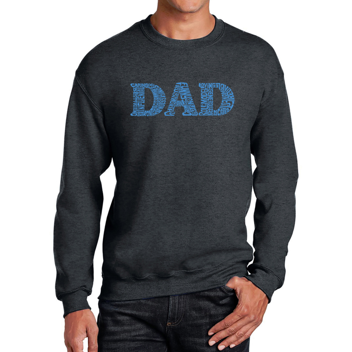 Dad - Mens Word Art Crewneck Sweatshirt