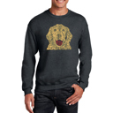 Gray Medium Dog - Mens Word Art Crewneck Sweatshirt
