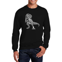 Black Large Dino Pics - Mens Word Art Crewneck Sweatshirt