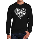 Black Large Halloween Heart - Men's Word Art Crewneck Sweatshirt