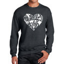 Gray Large Halloween Heart - Men's Word Art Crewneck Sweatshirt