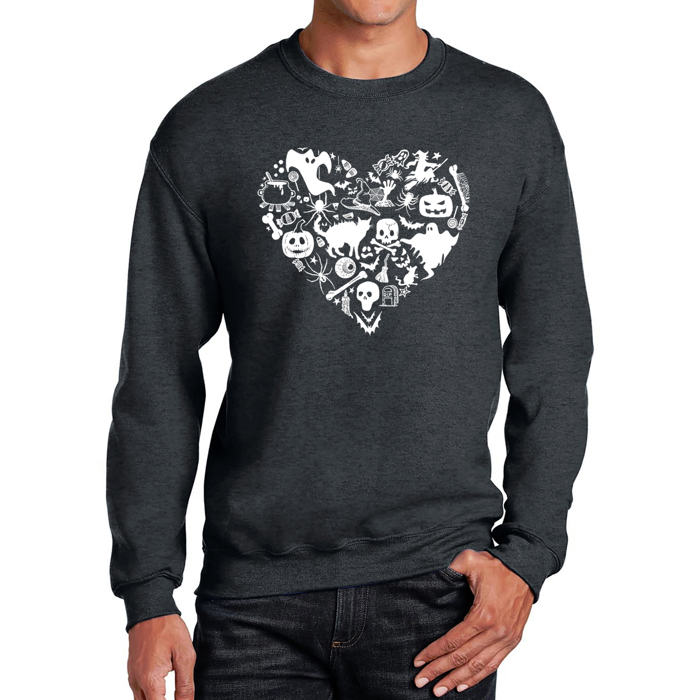 Halloween Heart - Men's Word Art Crewneck Sweatshirt