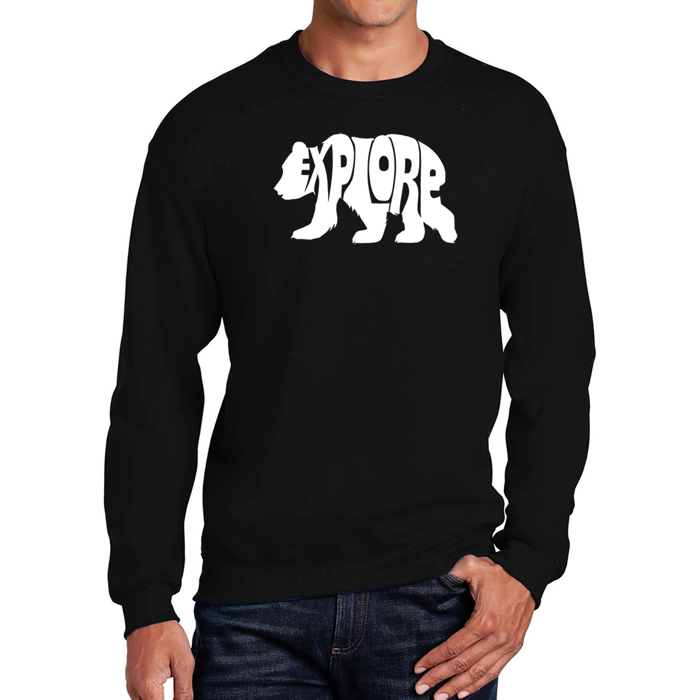 Explore - Men's Word Art Crewneck Sweatshirt