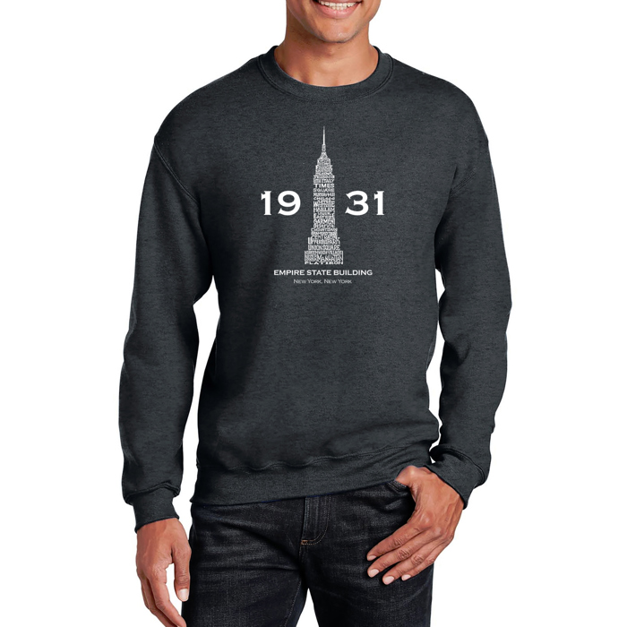 Empire State Building - Mens Word Art Crewneck Sweatshirt